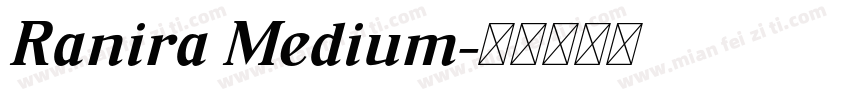 Ranira Medium字体转换